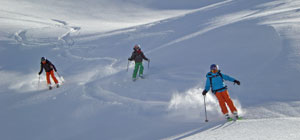 Ski lessons, off-piste skiing learning