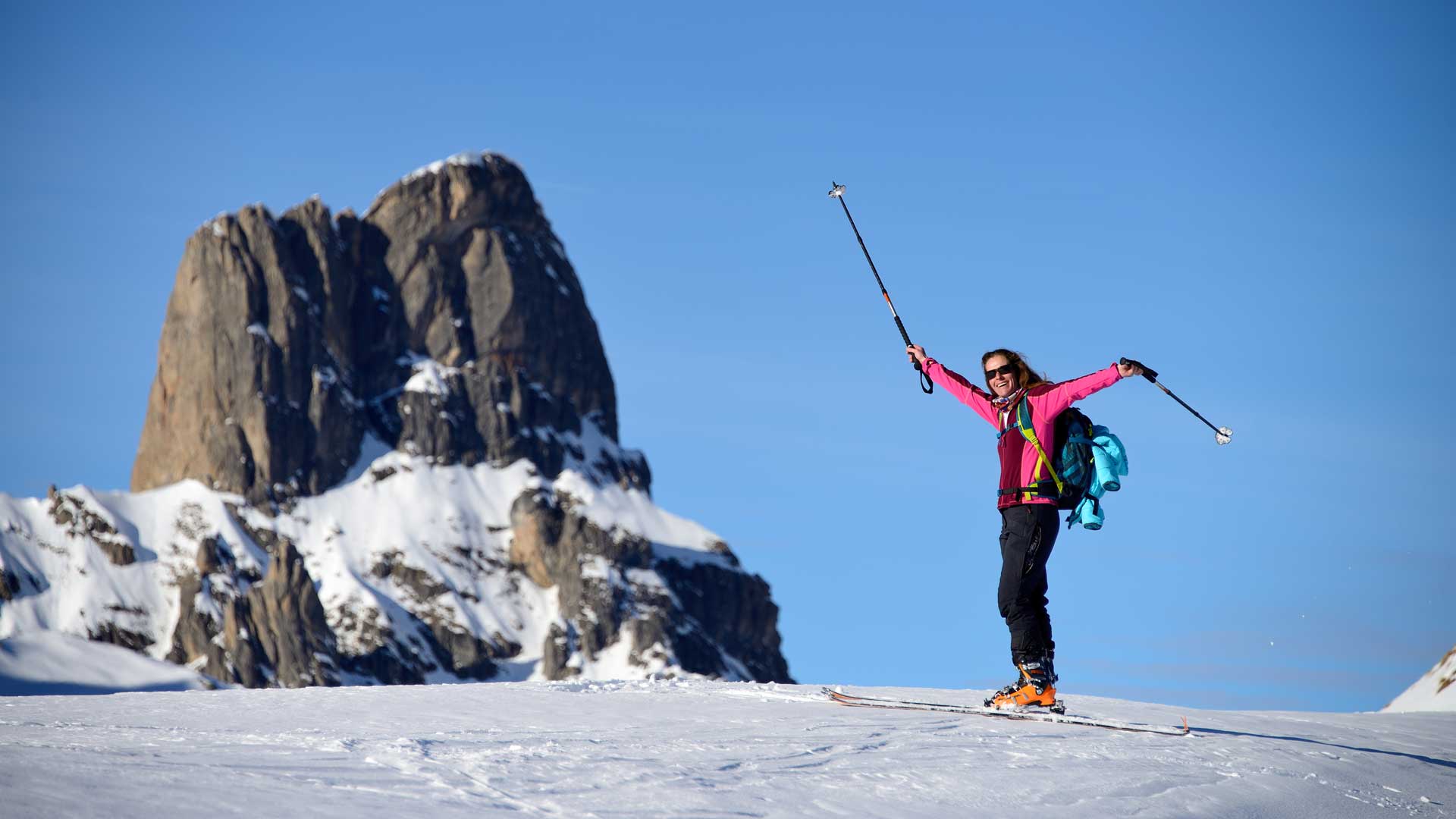 Petite photo souvenir obligatoire avec la Pierra Menta