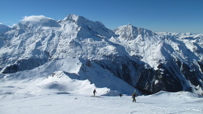 The Aiguille Rouge seen from Sainte-Foy-Tarentaise