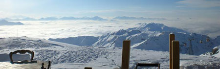 View from the chalet at the top of Bellecôte