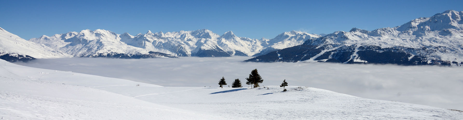 Snowshoe excursion to Peisey-Vallandry and Arcs 1800